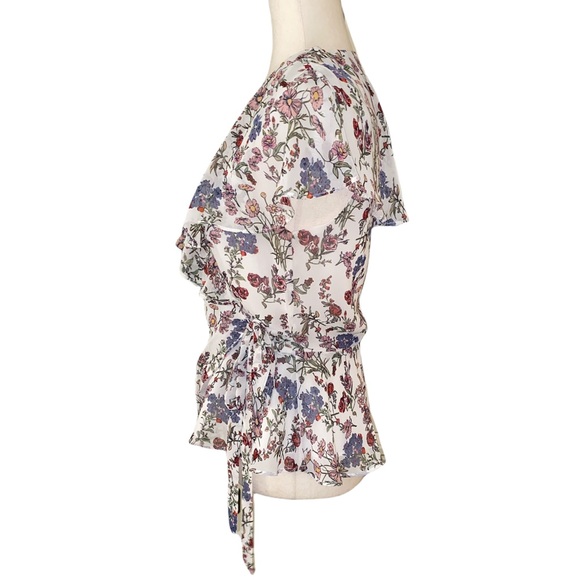Lulu’s Lucrezia Floral Wrap Top M LAST PRICE DROP B4 DONATION - Picture 5 of 15